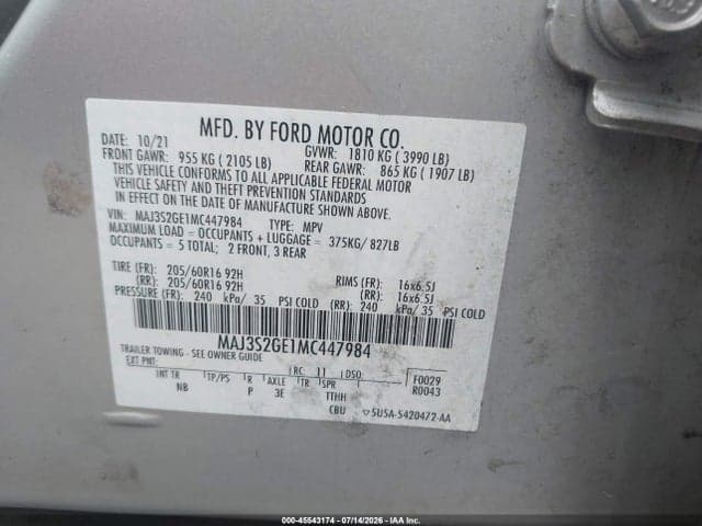 2021 FORD ECOSPORT SE 9