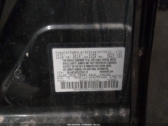 2018 NISSAN SENTRA SV 9