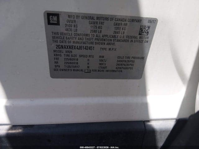2018 CHEVROLET EQUINOX LT 9