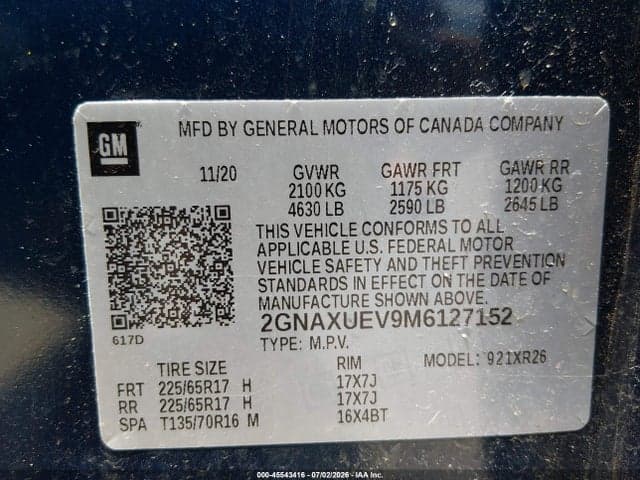2021 CHEVROLET EQUINOX AWD LT 9