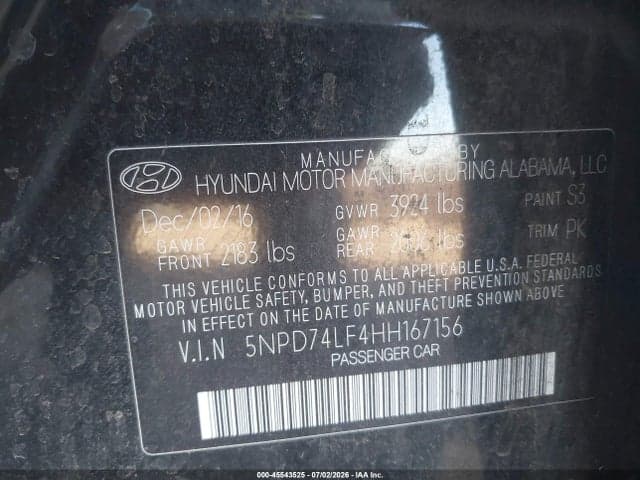 2017 HYUNDAI ELANTRA SE 9