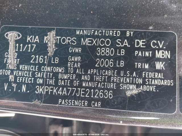 2018 KIA FORTE LX 9