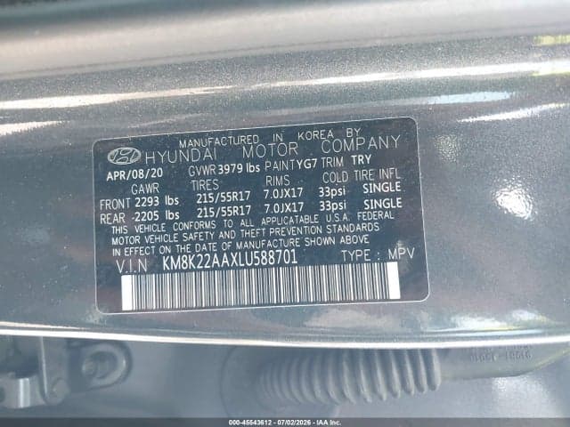 2020 HYUNDAI KONA SEL 9