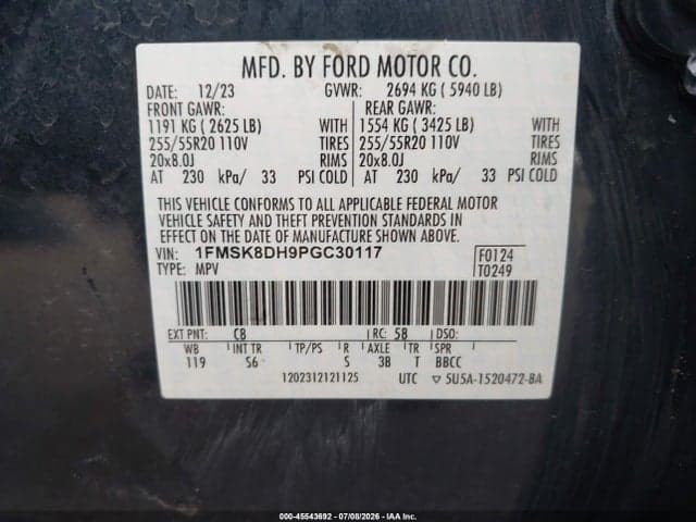 2023 FORD EXPLORER XLT 9