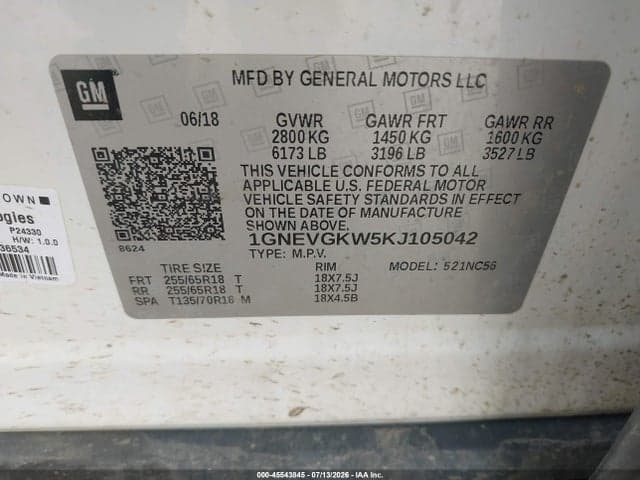 2019 CHEVROLET TRAVERSE 1LT 9