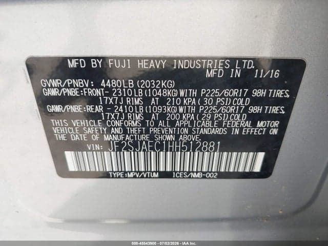 2017 SUBARU FORESTER 2.5I PREMIUM 9