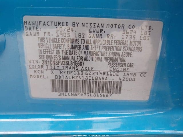 2025 NISSAN VERSA 1.6 SR 9