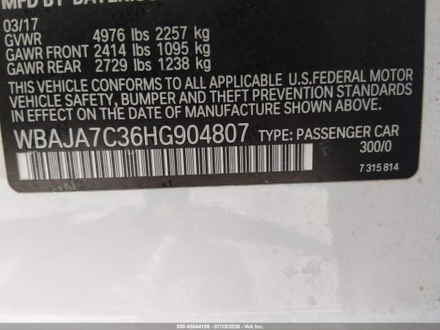 2017 BMW 530I XDRIVE 9