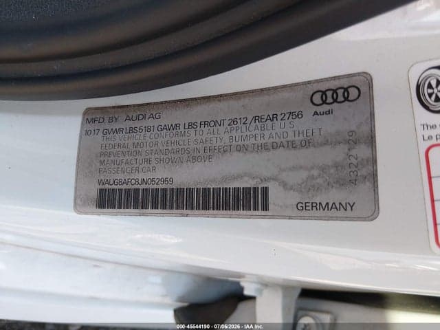 2018 AUDI A6 2.0T PREMIUM PLUS 9