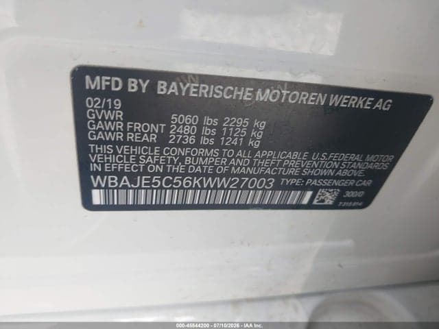 2019 BMW 540I 9