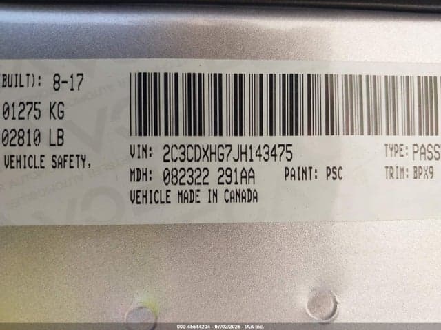 2018 DODGE CHARGER SXT PLUS RWD 9