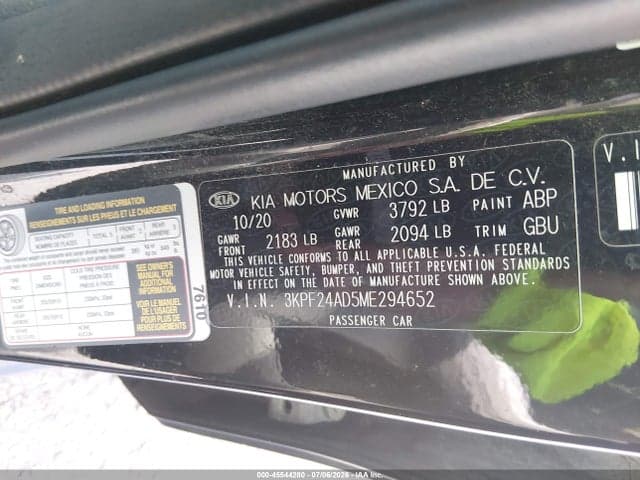 2021 KIA FORTE LXS 9