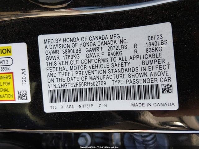 2024 HONDA CIVIC SPORT 9