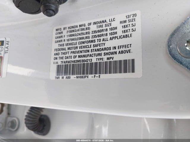2021 HONDA CR-V AWD EX-L 9