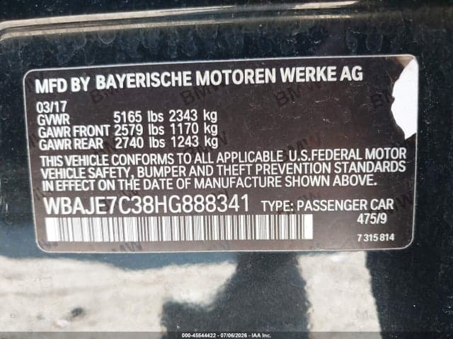 2017 BMW 540I XDRIVE 9
