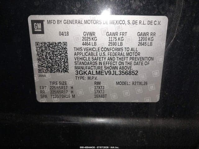 2018 GMC TERRAIN SLE 9