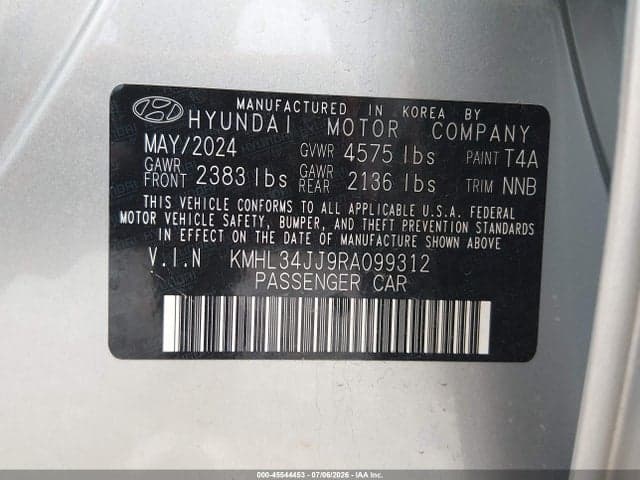 2024 HYUNDAI SONATA HYBRID SEL 9