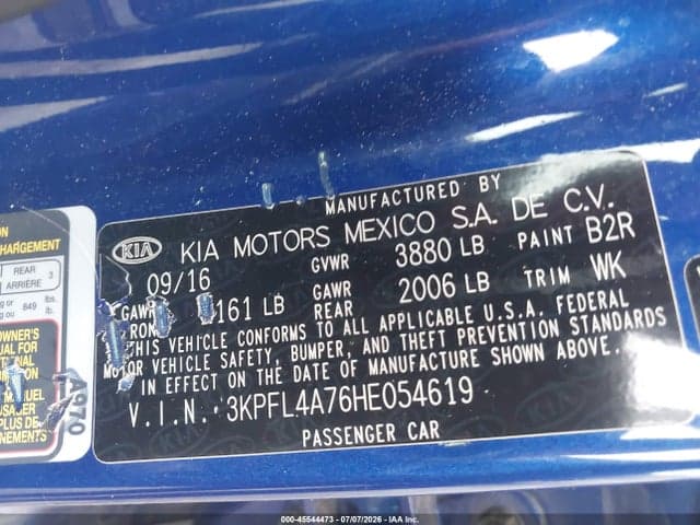 2017 KIA FORTE S 9