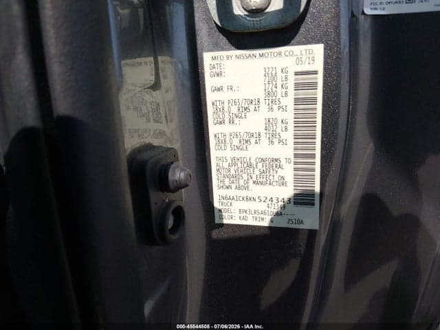2019 NISSAN TITAN S 9