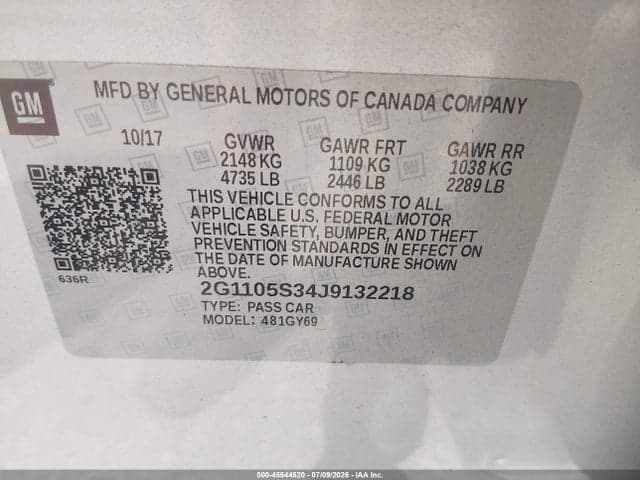 2018 CHEVROLET IMPALA 1LT 9