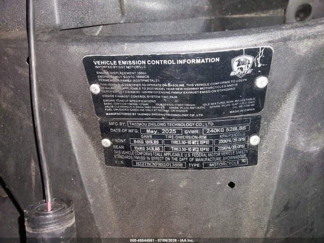 2025 TAIZHOU ZN150T7 10