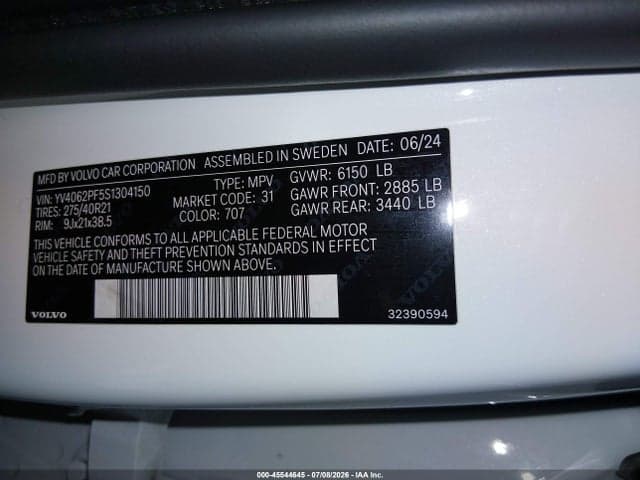 2025 VOLVO XC90 B6 ULTRA 9
