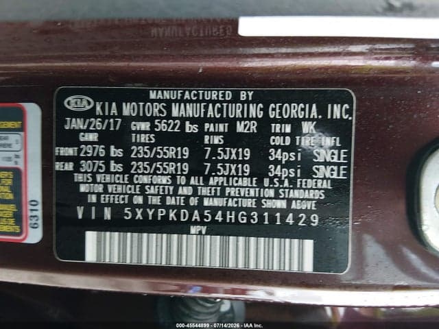 2017 KIA SORENTO 3.3L SX 9