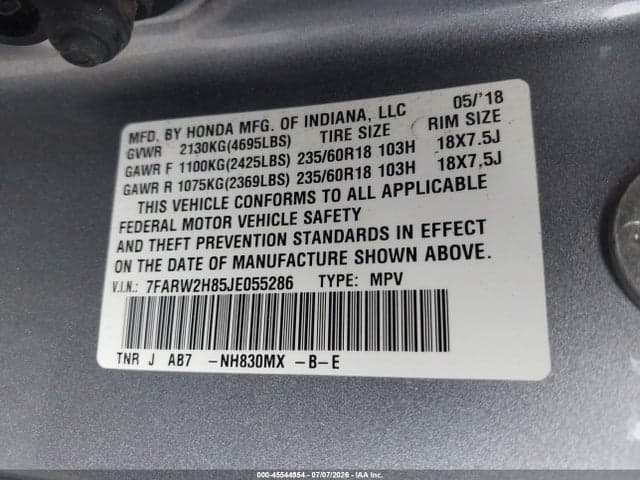 2018 HONDA CR-V EX-L/EX-L NAVI 9