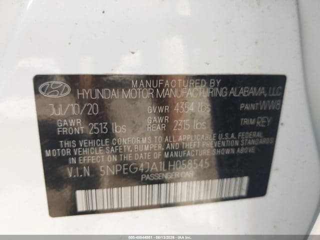 2020 HYUNDAI SONATA SE 9