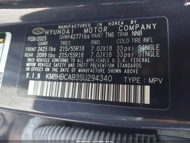 2025 HYUNDAI KONA SEL 9