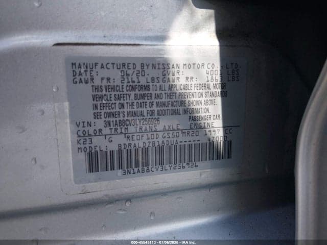 2020 NISSAN SENTRA SV XTRONIC CVT 9