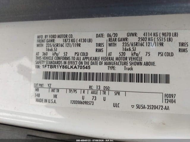 2020 FORD TRANSIT-250 9