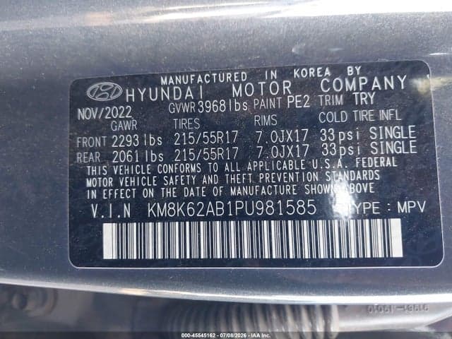 2023 HYUNDAI KONA SEL 9