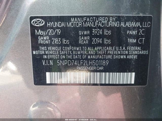 2020 HYUNDAI ELANTRA SE 9