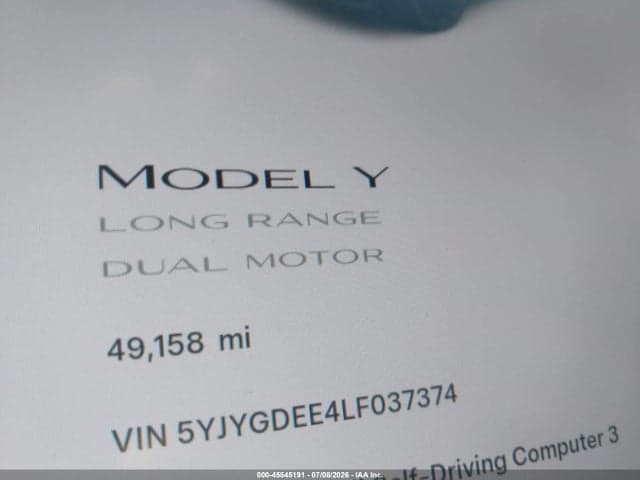 2020 TESLA MODEL Y LONG RANGE DUAL MOTOR ALL-WHEEL DRIVE 7