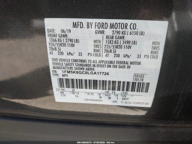 2020 FORD EXPLORER ST 9