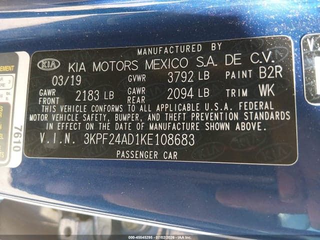 2019 KIA FORTE LXS 9