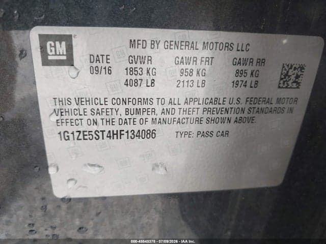 2017 CHEVROLET MALIBU 1LT 9