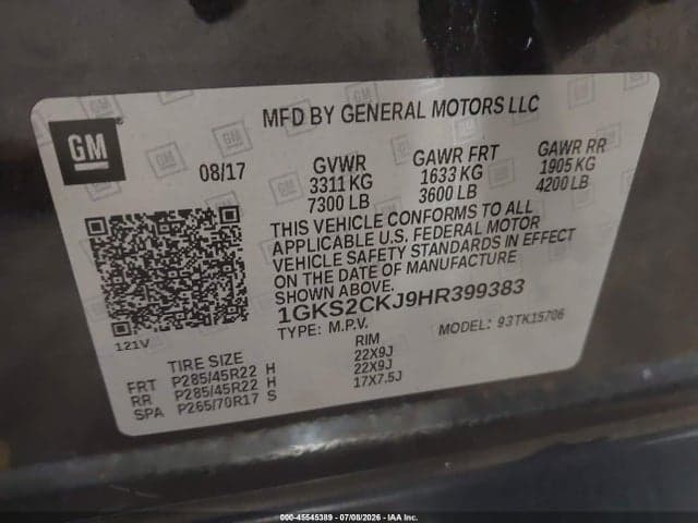 2017 GMC YUKON DENALI 9