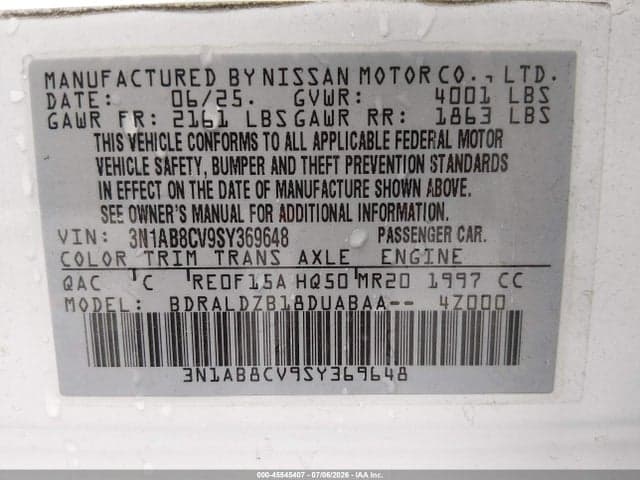 2025 NISSAN SENTRA SV 9