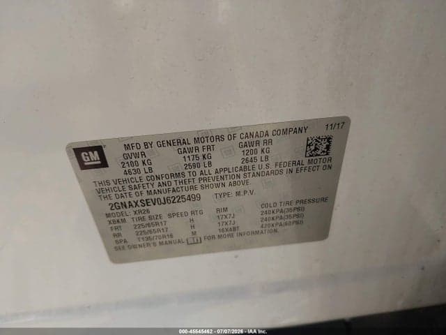 2018 CHEVROLET EQUINOX LT 9