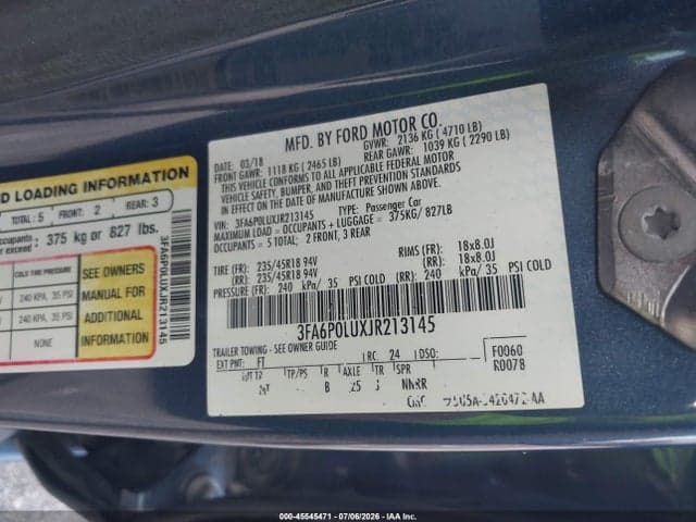 2018 FORD FUSION HYBRID SE 9