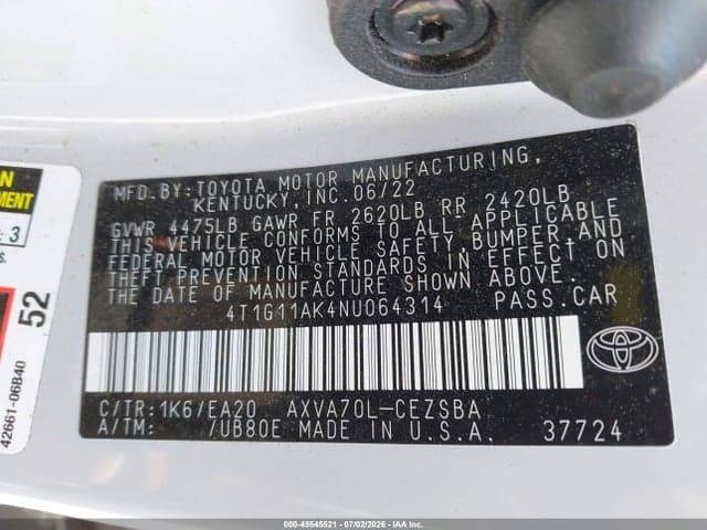 2022 TOYOTA CAMRY SE 9