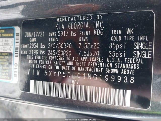 2022 KIA TELLURIDE SX 9