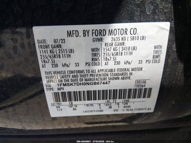 2022 FORD EXPLORER XLT 9