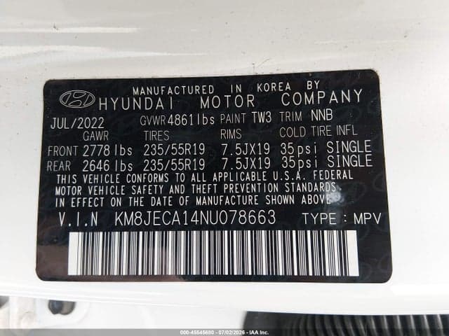 2022 HYUNDAI TUCSON HYBRID LIMITED 9