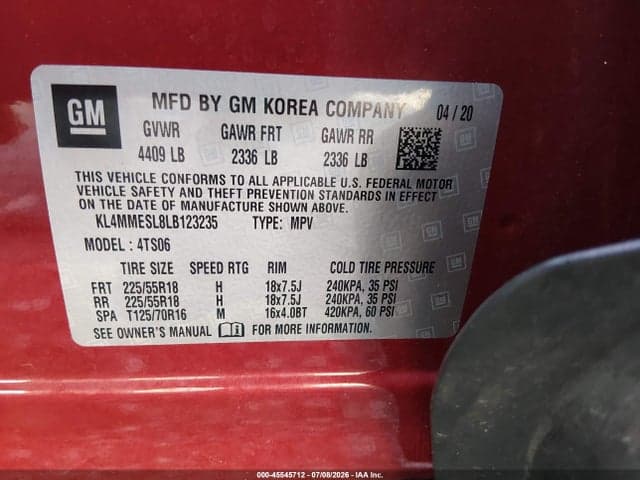 2020 BUICK ENCORE GX AWD SELECT 9