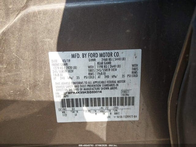 2019 FORD EDGE TITANIUM 9