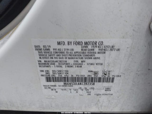 2019 FORD ECOSPORT SES 9