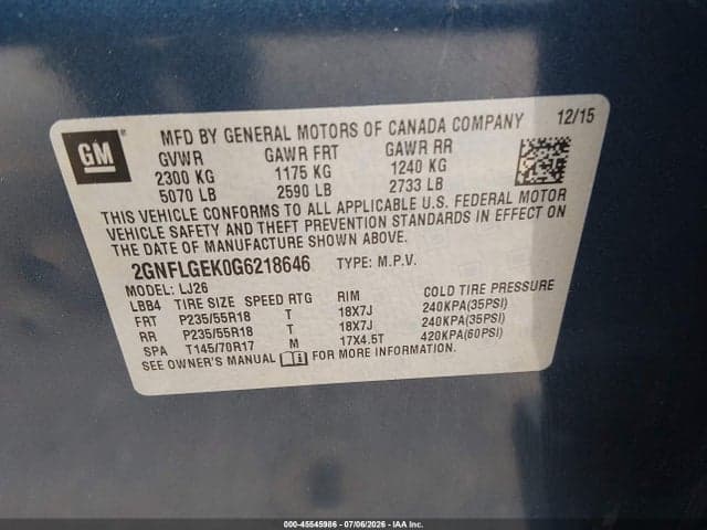 2016 CHEVROLET EQUINOX LTZ 9